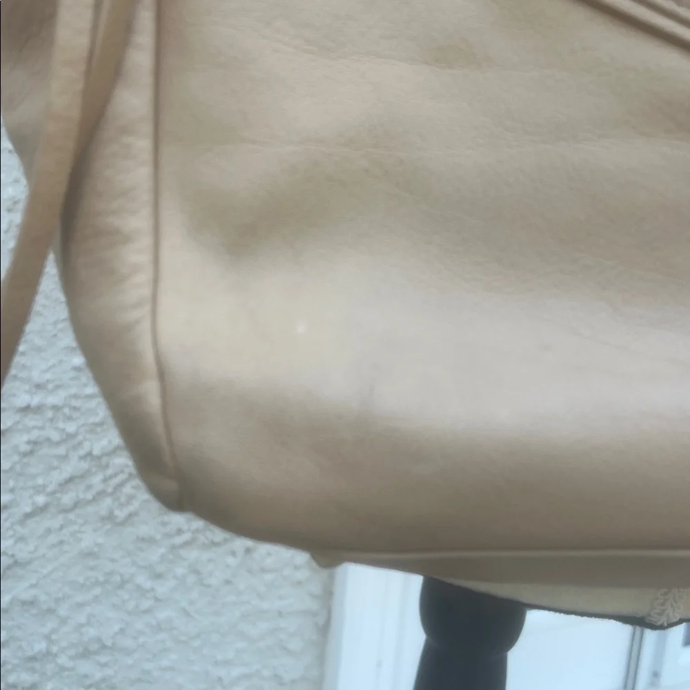 Botkier Trigger Satchel Beige Leather Handbag Purse